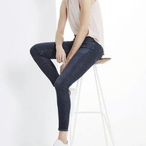 Adriano Goldschmied AG The Middi Ankle Mid-Rise Legging Jeans, Dark Indigo Wash